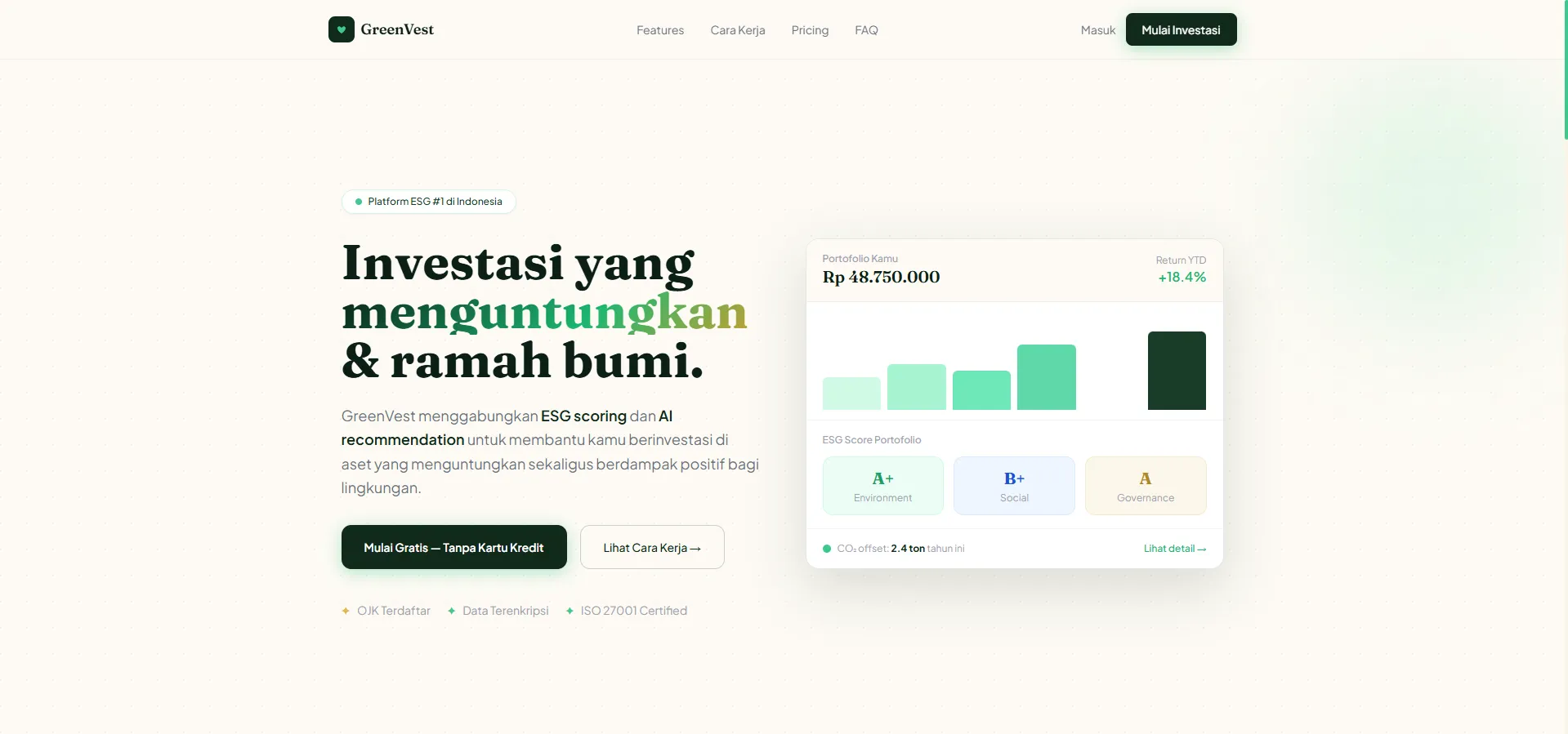 GreenVest — ESG Investment Platform Landing Page - 1